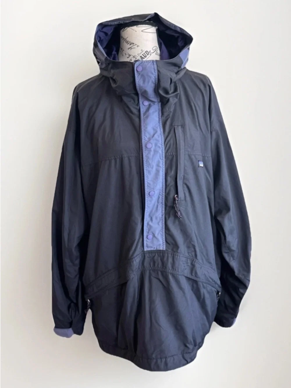 Vintage 90s Patagonia Back Bowl Anorak Half Zip Snap Front Pullover Jacket M
